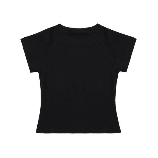 Solid Color Raglan Sleeve Bodycon Top