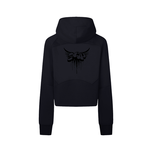 Woman Cropped Zip-Through Hoodie
