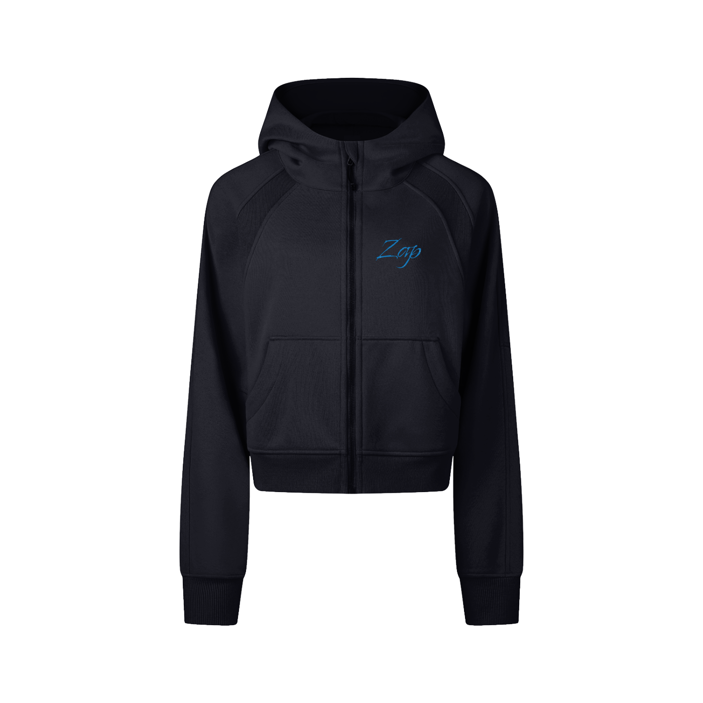 Woman Cropped Zip-Through Hoodie