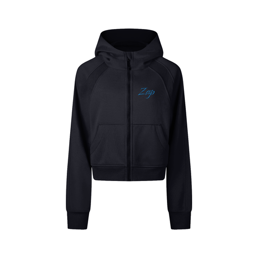 Woman Cropped Zip-Through Hoodie